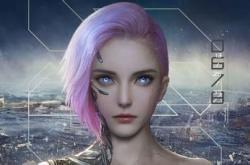 科技美女简笔画